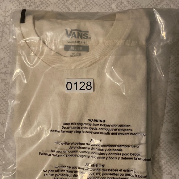 Vans Men's Beige Short Sleeve Tee with Pocket - Picture 3 of 3